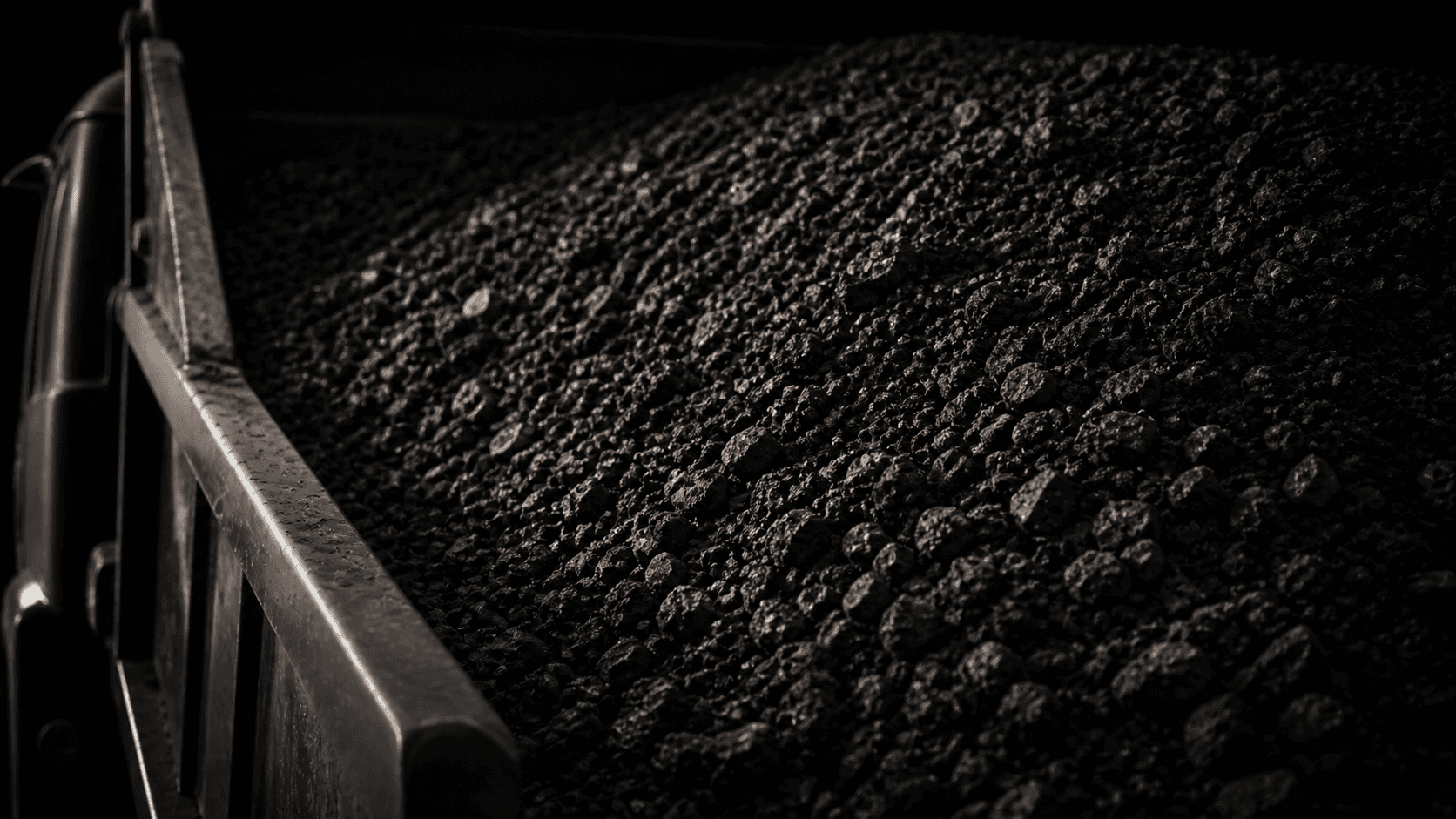 Asphalt millings loaded in a dump truck bed
